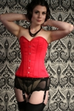 Rouge Duchess Satin Dita Corset